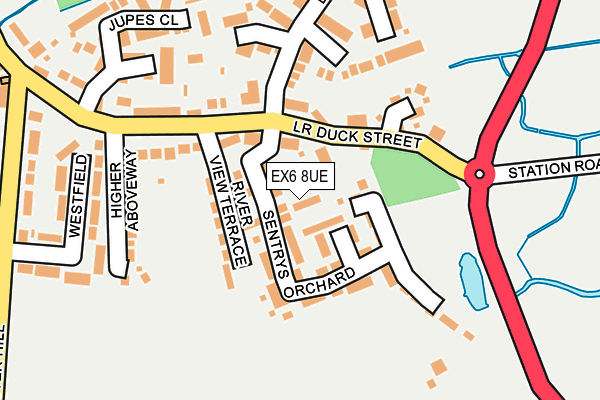 EX6 8UE map - OS OpenMap – Local (Ordnance Survey)