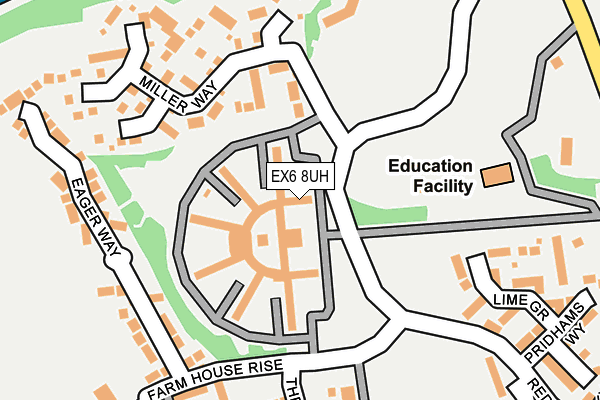 EX6 8UH map - OS OpenMap – Local (Ordnance Survey)