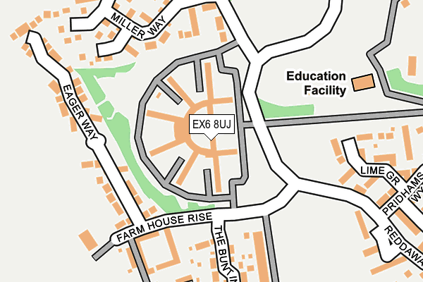 EX6 8UJ map - OS OpenMap – Local (Ordnance Survey)