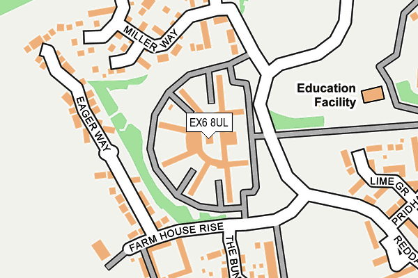 EX6 8UL map - OS OpenMap – Local (Ordnance Survey)