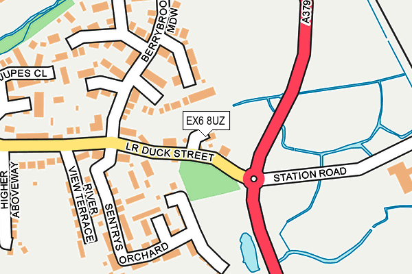 EX6 8UZ map - OS OpenMap – Local (Ordnance Survey)