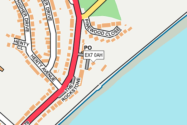 EX7 0AH map - OS OpenMap – Local (Ordnance Survey)