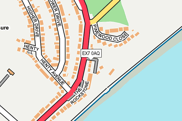 EX7 0AQ map - OS OpenMap – Local (Ordnance Survey)