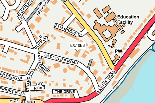 EX7 0BB map - OS OpenMap – Local (Ordnance Survey)