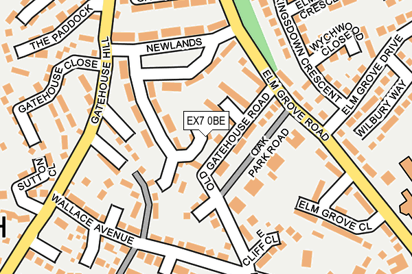EX7 0BE map - OS OpenMap – Local (Ordnance Survey)