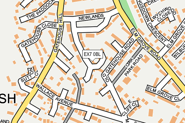 EX7 0BL map - OS OpenMap – Local (Ordnance Survey)