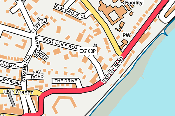 EX7 0BP map - OS OpenMap – Local (Ordnance Survey)