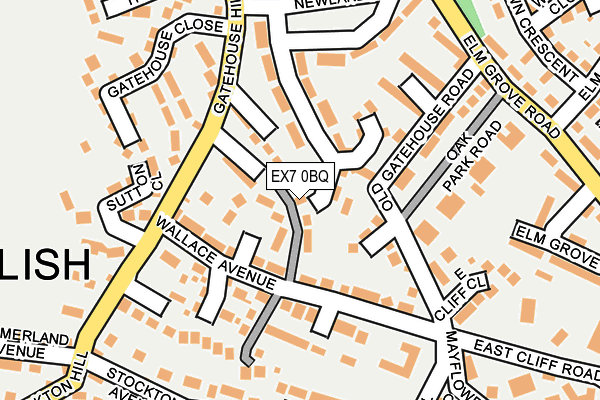 EX7 0BQ map - OS OpenMap – Local (Ordnance Survey)
