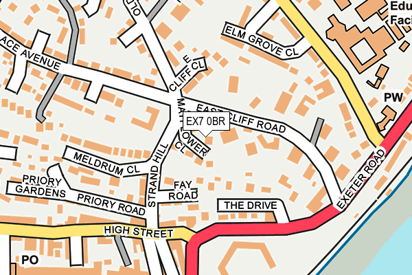 EX7 0BR map - OS OpenMap – Local (Ordnance Survey)