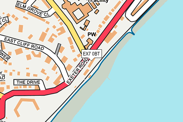 EX7 0BT map - OS OpenMap – Local (Ordnance Survey)