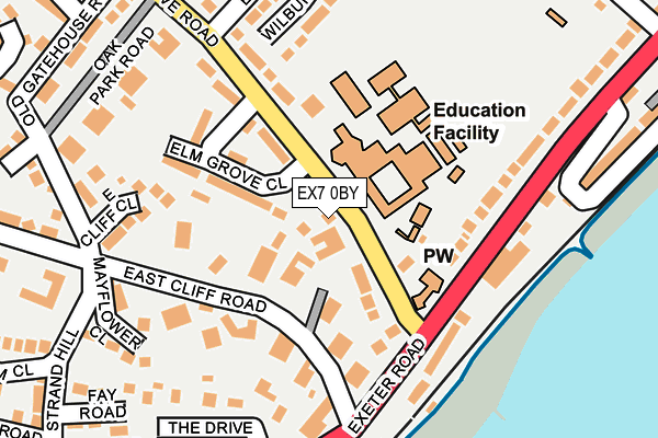 EX7 0BY map - OS OpenMap – Local (Ordnance Survey)