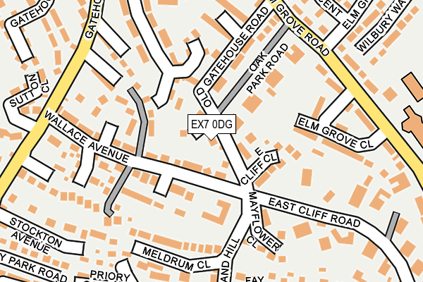 EX7 0DG map - OS OpenMap – Local (Ordnance Survey)