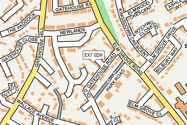 EX7 0DH map - OS OpenMap – Local (Ordnance Survey)