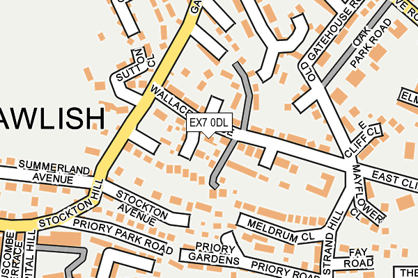 EX7 0DL map - OS OpenMap – Local (Ordnance Survey)