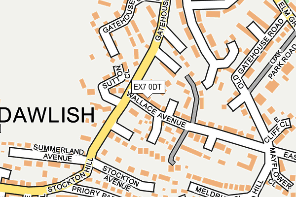 EX7 0DT map - OS OpenMap – Local (Ordnance Survey)