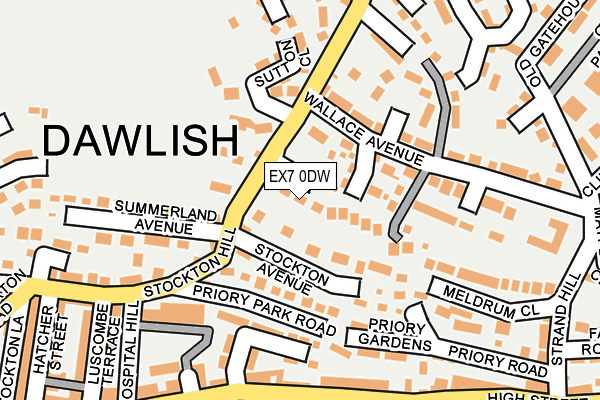 EX7 0DW map - OS OpenMap – Local (Ordnance Survey)