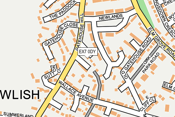 EX7 0DY map - OS OpenMap – Local (Ordnance Survey)
