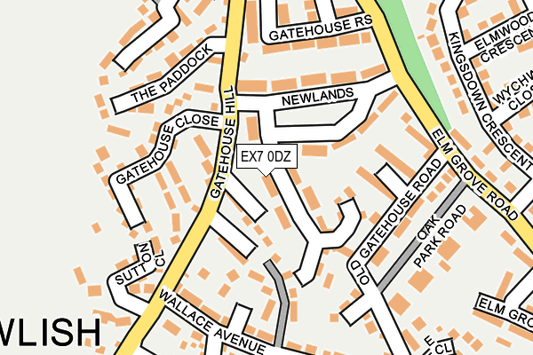 EX7 0DZ map - OS OpenMap – Local (Ordnance Survey)