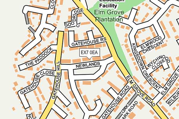 EX7 0EA map - OS OpenMap – Local (Ordnance Survey)