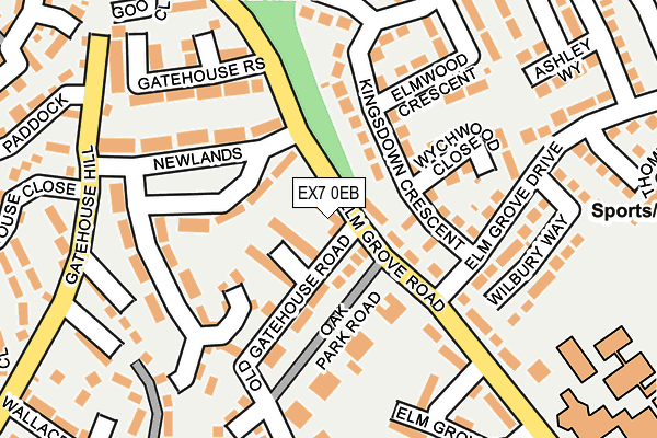 EX7 0EB map - OS OpenMap – Local (Ordnance Survey)