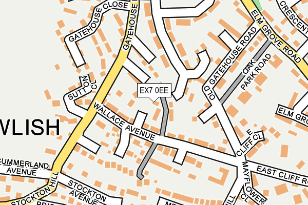 EX7 0EE map - OS OpenMap – Local (Ordnance Survey)