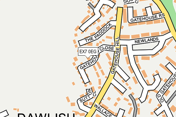 EX7 0EG map - OS OpenMap – Local (Ordnance Survey)