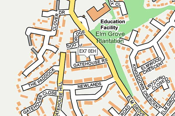 EX7 0EH map - OS OpenMap – Local (Ordnance Survey)