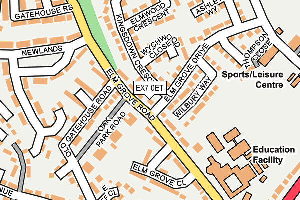 EX7 0ET map - OS OpenMap – Local (Ordnance Survey)