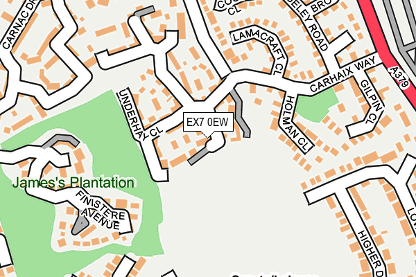 EX7 0EW map - OS OpenMap – Local (Ordnance Survey)