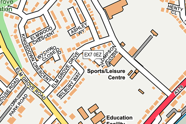 EX7 0EZ map - OS OpenMap – Local (Ordnance Survey)