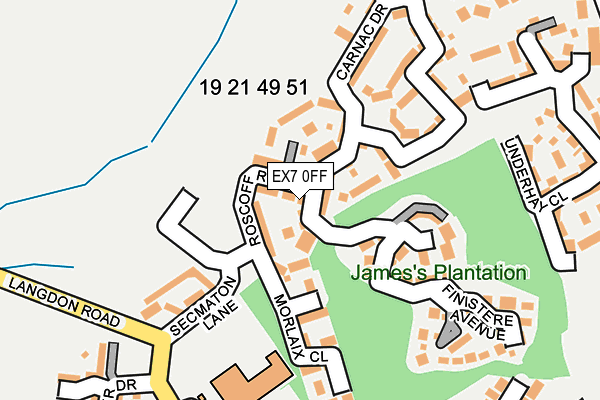 EX7 0FF map - OS OpenMap – Local (Ordnance Survey)
