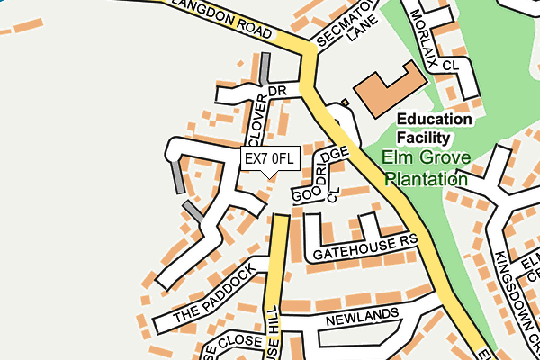 EX7 0FL map - OS OpenMap – Local (Ordnance Survey)
