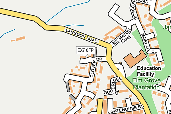 EX7 0FP map - OS OpenMap – Local (Ordnance Survey)