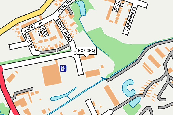 EX7 0FQ map - OS OpenMap – Local (Ordnance Survey)
