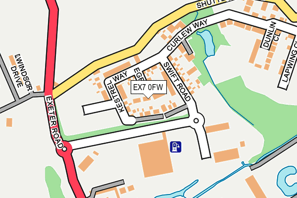 EX7 0FW map - OS OpenMap – Local (Ordnance Survey)