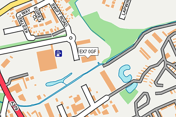 EX7 0GF map - OS OpenMap – Local (Ordnance Survey)