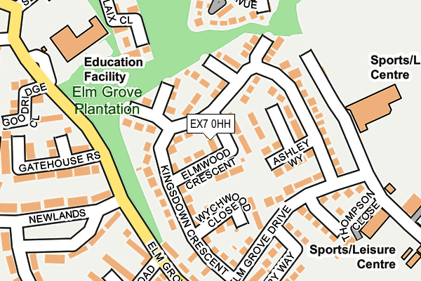 EX7 0HH map - OS OpenMap – Local (Ordnance Survey)