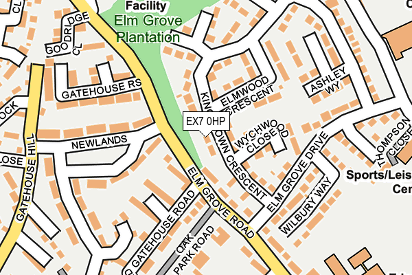 EX7 0HP map - OS OpenMap – Local (Ordnance Survey)