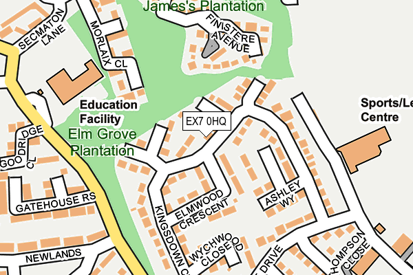 EX7 0HQ map - OS OpenMap – Local (Ordnance Survey)