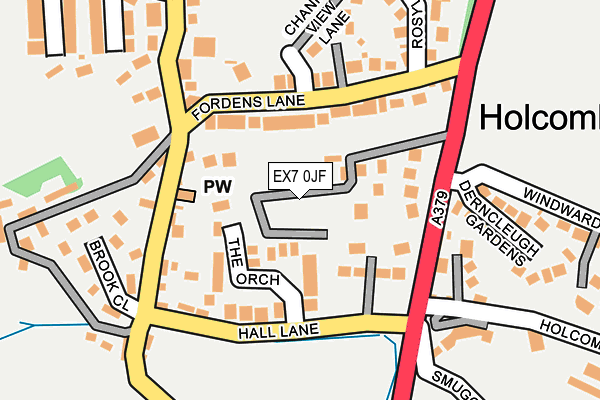 EX7 0JF map - OS OpenMap – Local (Ordnance Survey)