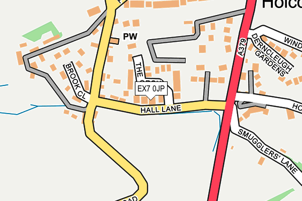 EX7 0JP map - OS OpenMap – Local (Ordnance Survey)