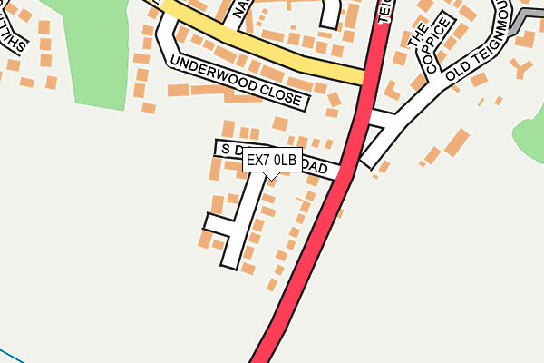 EX7 0LB map - OS OpenMap – Local (Ordnance Survey)