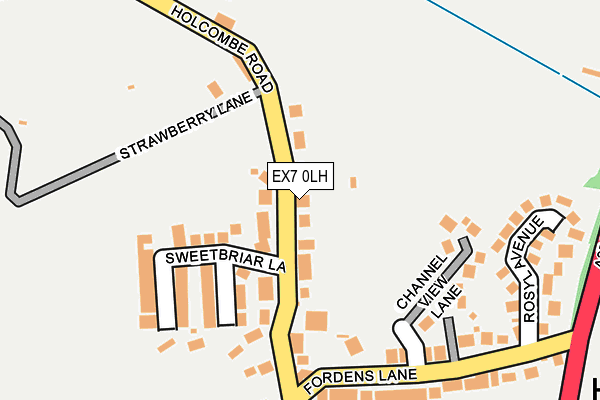 EX7 0LH map - OS OpenMap – Local (Ordnance Survey)