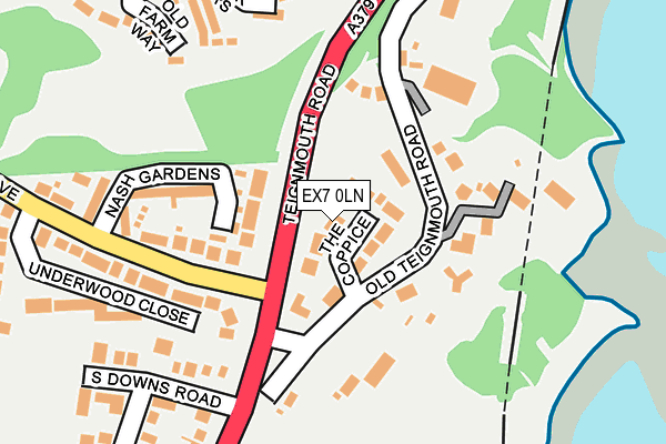 EX7 0LN map - OS OpenMap – Local (Ordnance Survey)