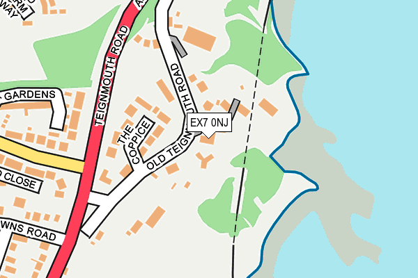 EX7 0NJ map - OS OpenMap – Local (Ordnance Survey)