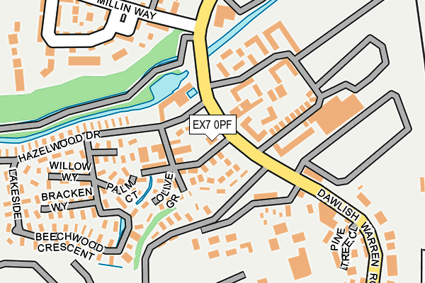 EX7 0PF map - OS OpenMap – Local (Ordnance Survey)