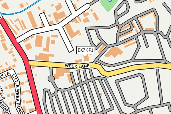 EX7 0PJ map - OS OpenMap – Local (Ordnance Survey)