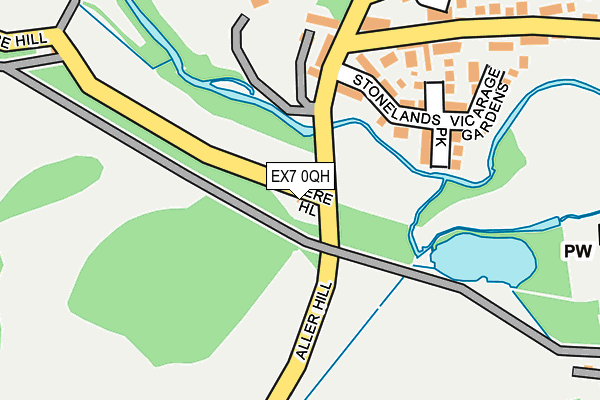EX7 0QH map - OS OpenMap – Local (Ordnance Survey)