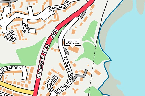 EX7 0QZ map - OS OpenMap – Local (Ordnance Survey)