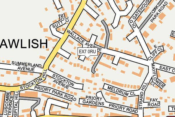EX7 0RU map - OS OpenMap – Local (Ordnance Survey)